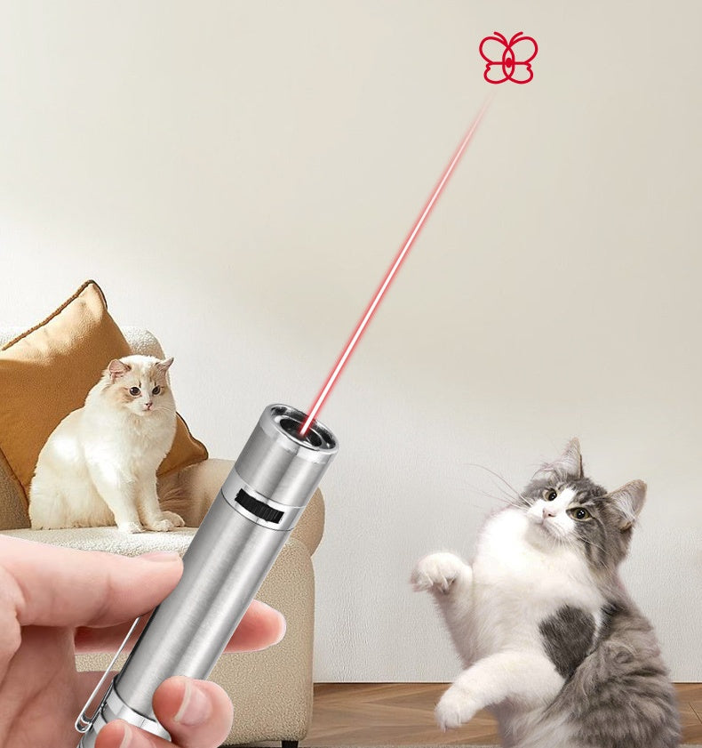 2pack -High Quality Pet Toy USB Rechargeable Modern Cat Laser Toy Indoor Exercising Walking Laser Pen Multi-pattern Cat Toy